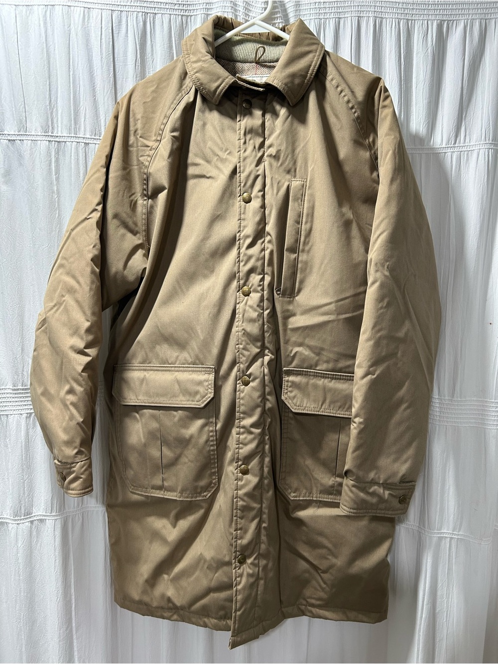 Vintage L.L. Bean Men's Tan Field Coat